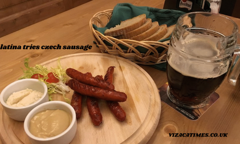 latina tries czech sausage