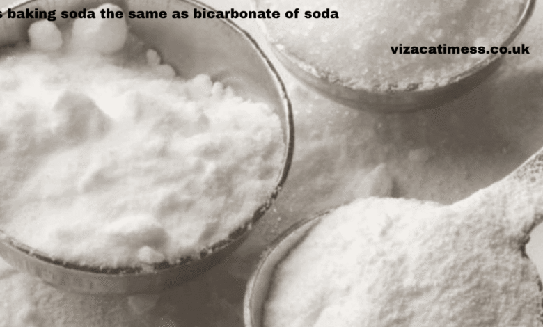 is baking soda the same as bicarbonate of soda