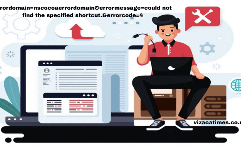 errordomain=nscocoaerrordomain&errormessage=could not find the specified shortcut.&errorcode=4